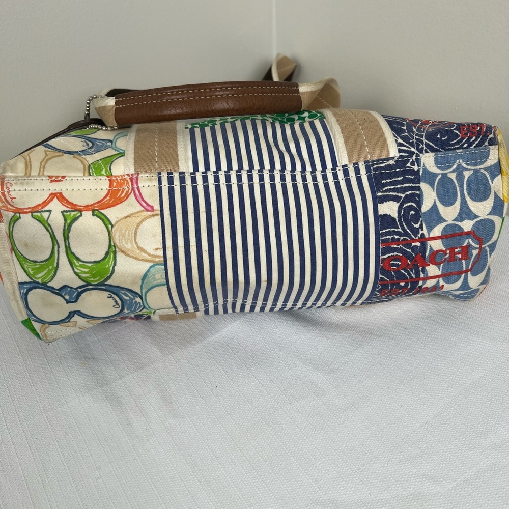 Coach Hampton Multicolor Patchwork Tote - image 5